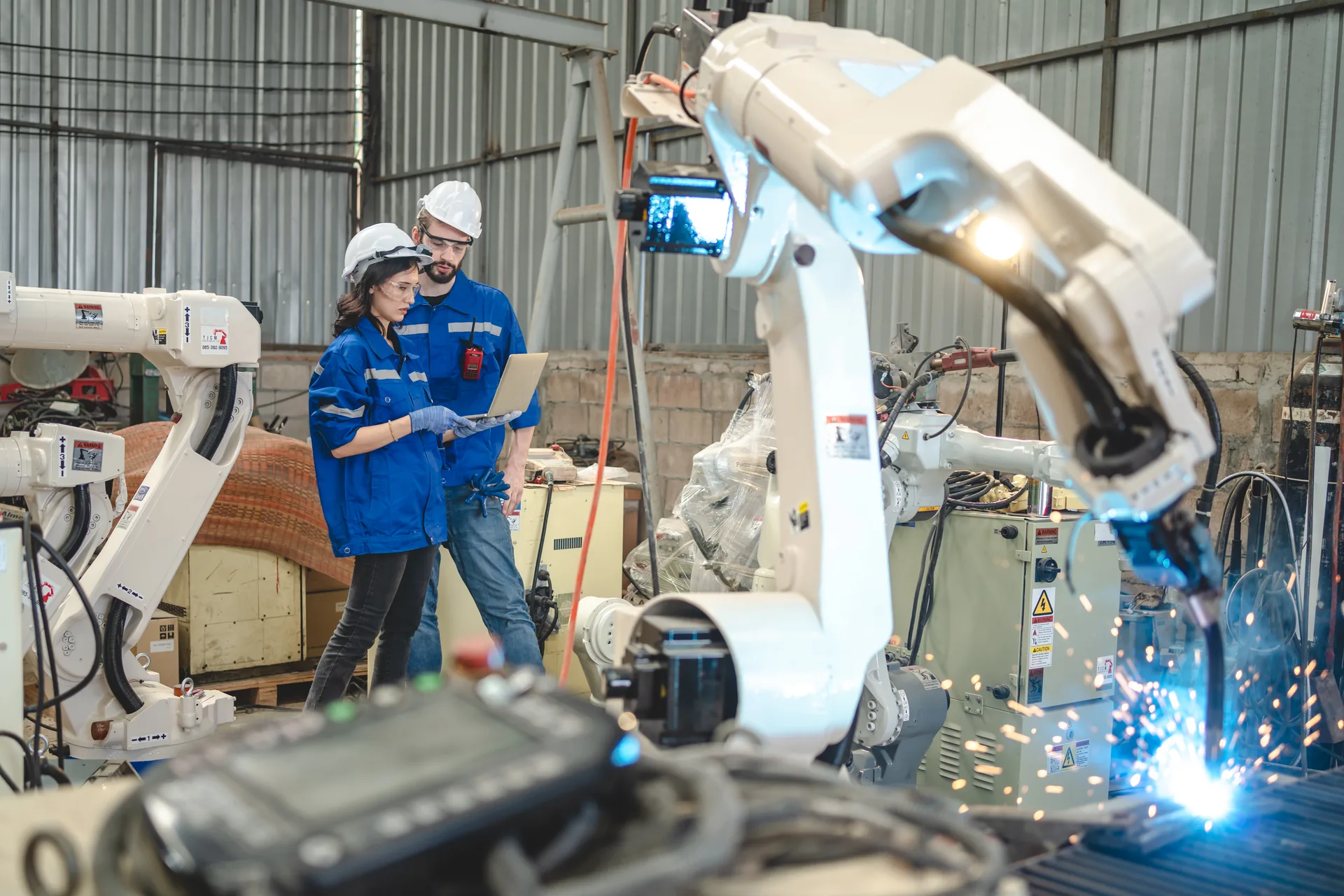 Planta industrial Décio — equipe e equipamentos
